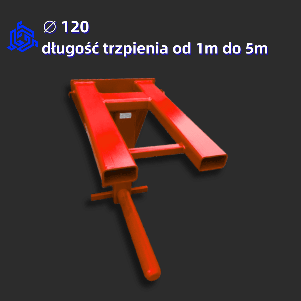 Trzpień ostroga pod widły do drutów fi 120